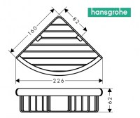 JABONERA DUCHA REJILLA ESQUINA LOGIS UNIVERSAL HANSGROHE